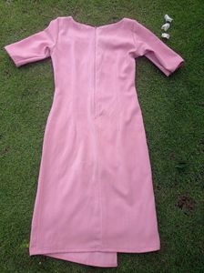 Chic Pink Midi Dress