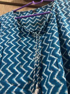 Blue Cotton 3 Pcs Set