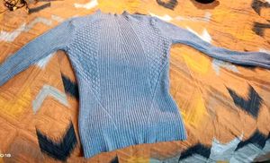 High Neck Grey Body Hugging Sweater