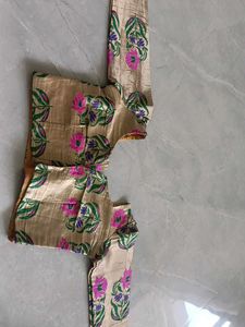Elegant Floral Silk Blend Blouse