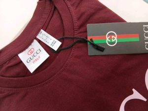 Gucci Maroon Graphic Tee