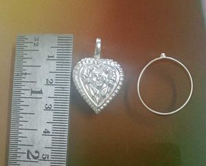Pure Silver Locket And Ring Free