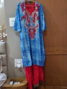 Embroidered Blue Kurta