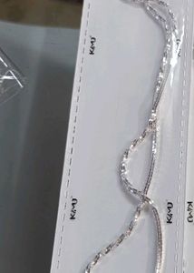 Double Design Real Silver Chain