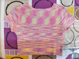 Colorful Knit Crop Top