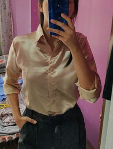 Satin Shirt Champagne