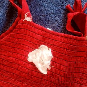 Red Ruffle Top &amp; Shorts Set