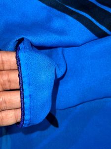 Amazing Blue Tree Print Saree