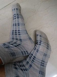 Striped socks.