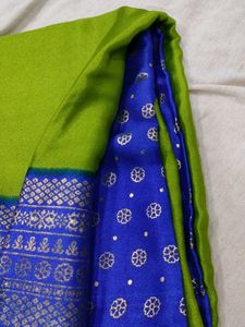 Elegant Green &amp; Blue Saree