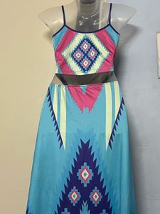 Chromatic Imported Long Designer One Piece
