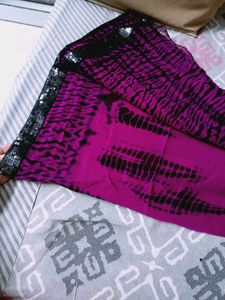 pure viscose Purple shibori Saree