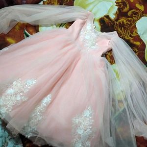Fluffy Butterfly Long Frock