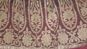 Heavy Work Maroon Dress