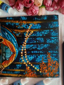 Camping Night Artwork Painting