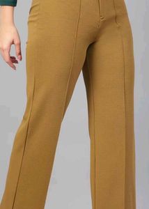 Kotty Straight Pants Set Of Two(Black And Brown)