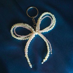 Pearl Bow Keychain