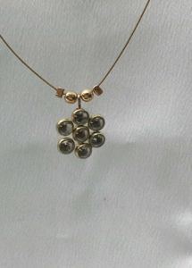 Elegant Gemstone Flower Pendant