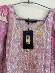 Pink Floral Anarkali Suit