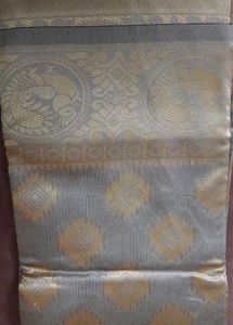Silver Banarasi Saree