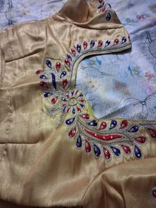 Banaras Silk Saree With Readymade Blouse