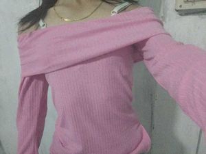 Pink Off-Shoulder Top