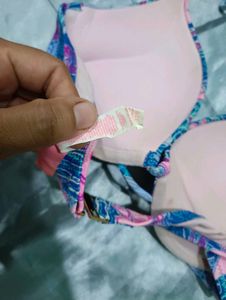 Victoria&#39;s Secret Floral Bikini Top With Diamonds