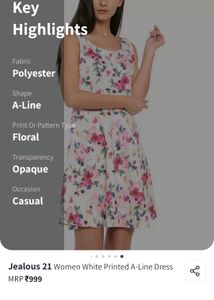 Floral Fit &amp; Flare Dress - Myntra