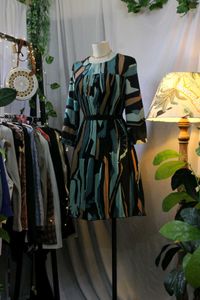 Patterned Midi Dress