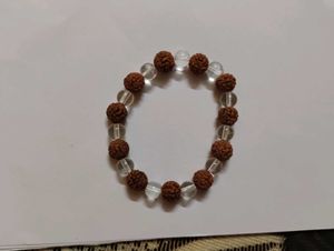 Rudraksha Bracelet with crystal beads