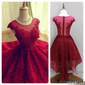 Embellished Lace Hi-Lo Party Dres