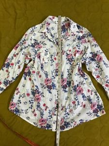 Marks&amp;spencer Floral Cotton Shirt Fits M/L