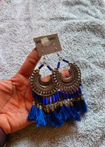 Chand Baliyan #earring With Silk Thread Tussle