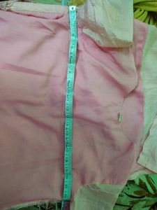 Beautiful Pink Rainbow Kadana Work Kurta