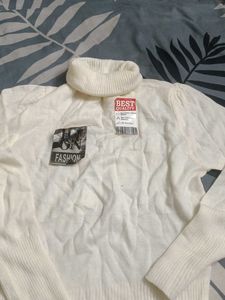 White Turtleneck Sweater