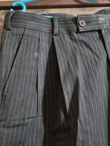 Black Striped Formal Trouser