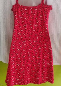 Red Floral Mini Dress