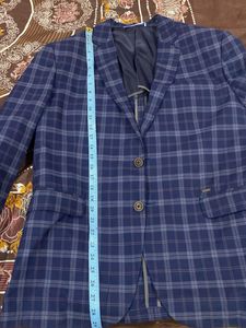 All Season Van Heusen Checkered Blue Blazer
