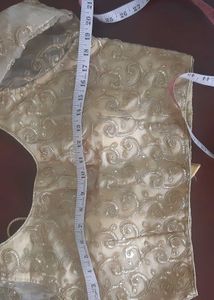 Golden Embroidered and stonework Blouse