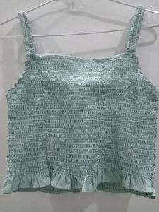 Green Crop Top