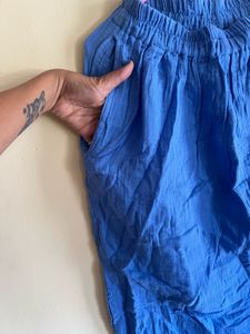 Blue Casual Pants