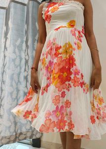 Kassually White Floral Dress