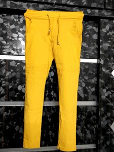 Yellow Casual Pants