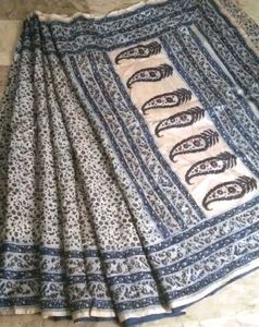 2floral silk decent saree with fall