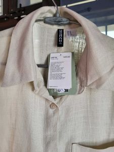 H&amp;M Linen Blend Oversized Shirt NEW/ XS