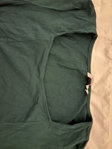 Green Square Neck Top