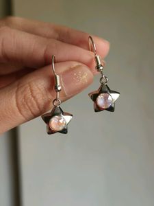 Y2K Starry Moonstone Dangle Earrings