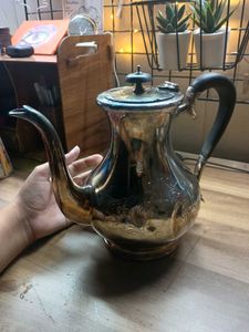 Antique Silver Plated Hand Engraved Tea Coffee Pot