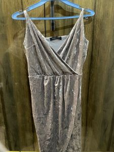silver velvet dress