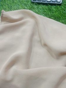 Beige Chiffon Scarf